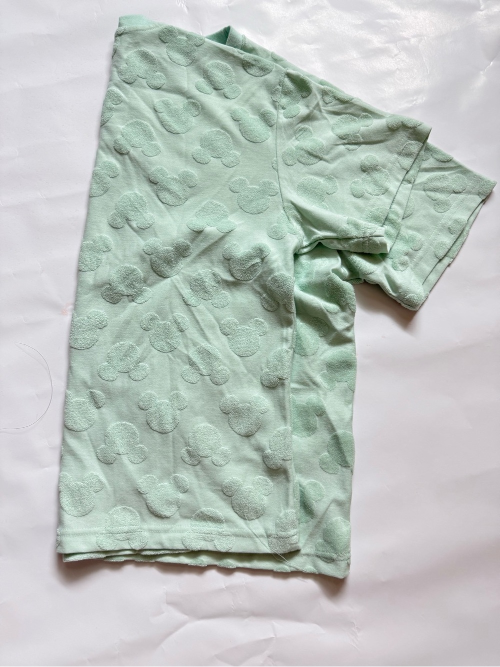 Teal Disney Mint Green Mickey Mouse Textured Tee (new)